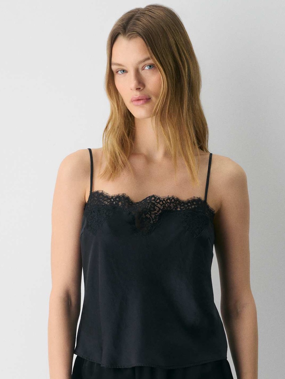 Wilfred Black Lace-Trim Cami & Shorts Sleep Set